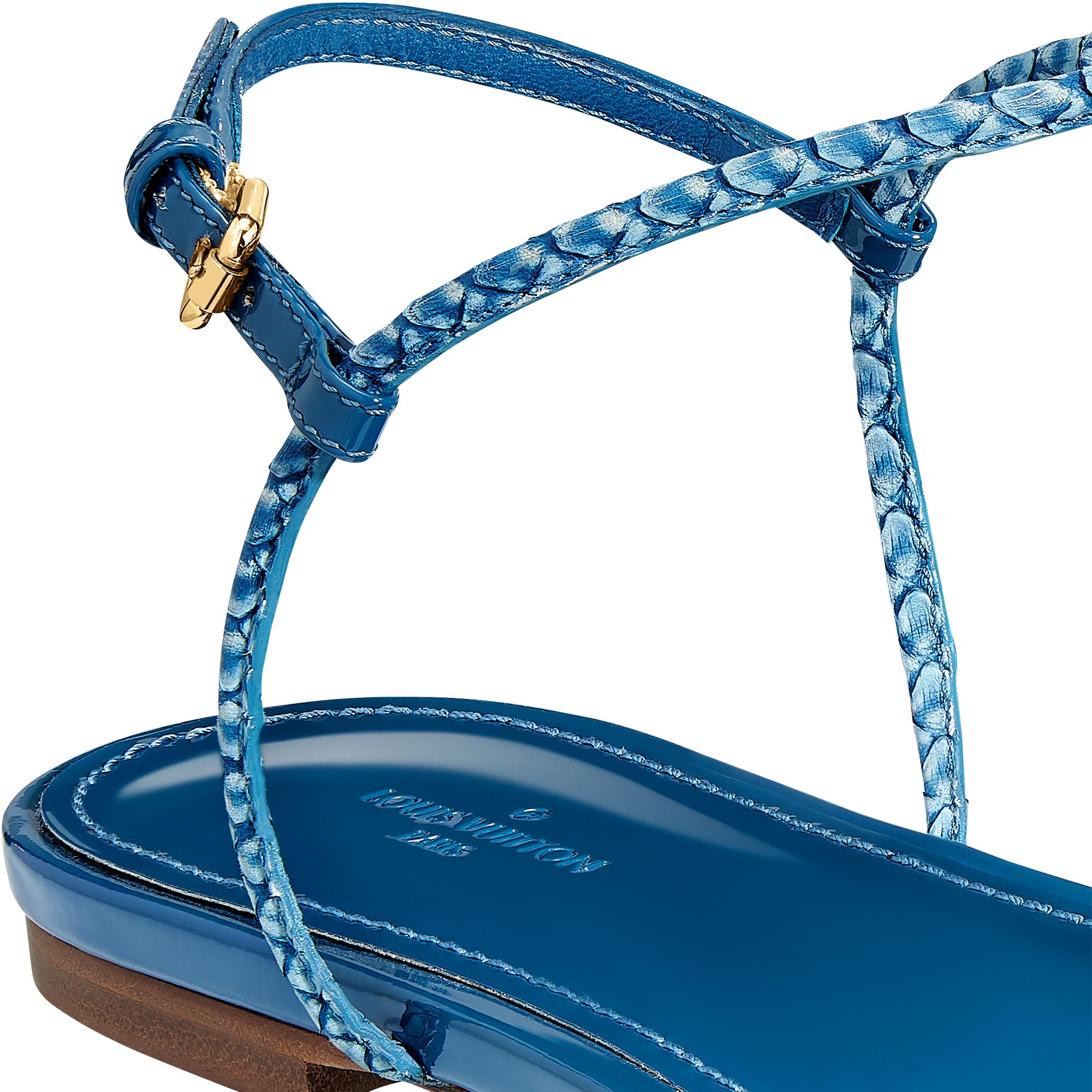 Louis vuitton flat sandals best sale ankle strap